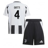 Juventus Federico Gatti #4 Koti Peliasu Lasten 2024-25 Lyhythihainen (+ Lyhyet housut)